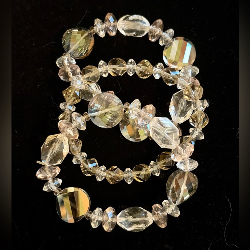 Beaded Stretch Bracelet trio.